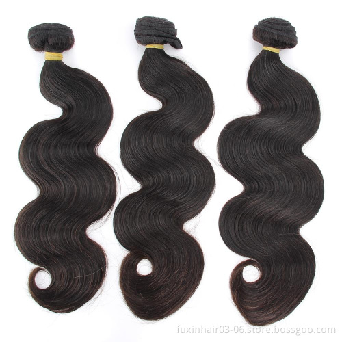 Qingdao Different Length Human Hair Extension Natural Color Brazilian Hair WEAVING Body Wave Non-remy Hair